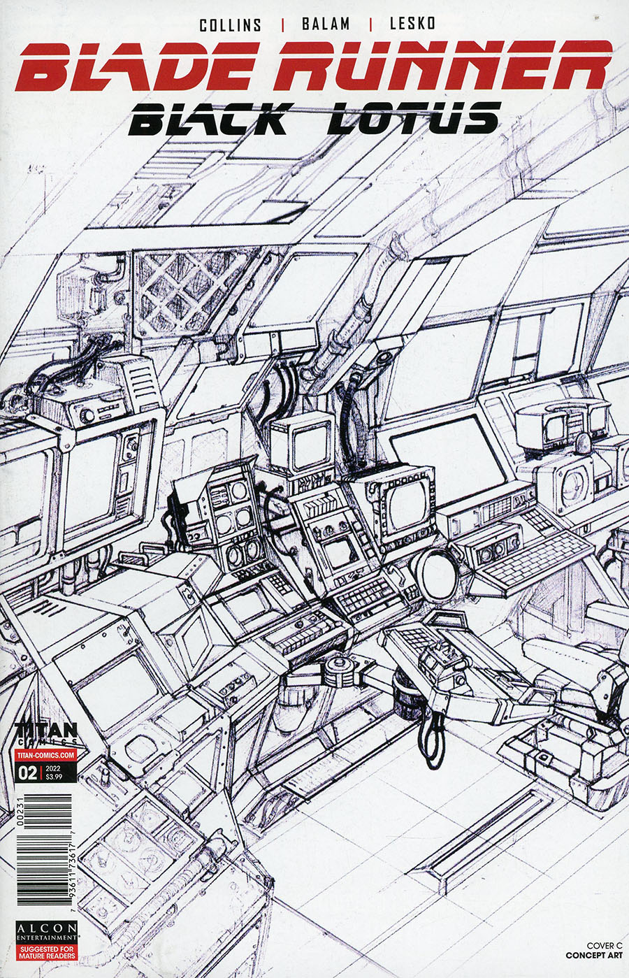 Blade Runner Black Lotus #2 Cover C Variant Concept Art Cover