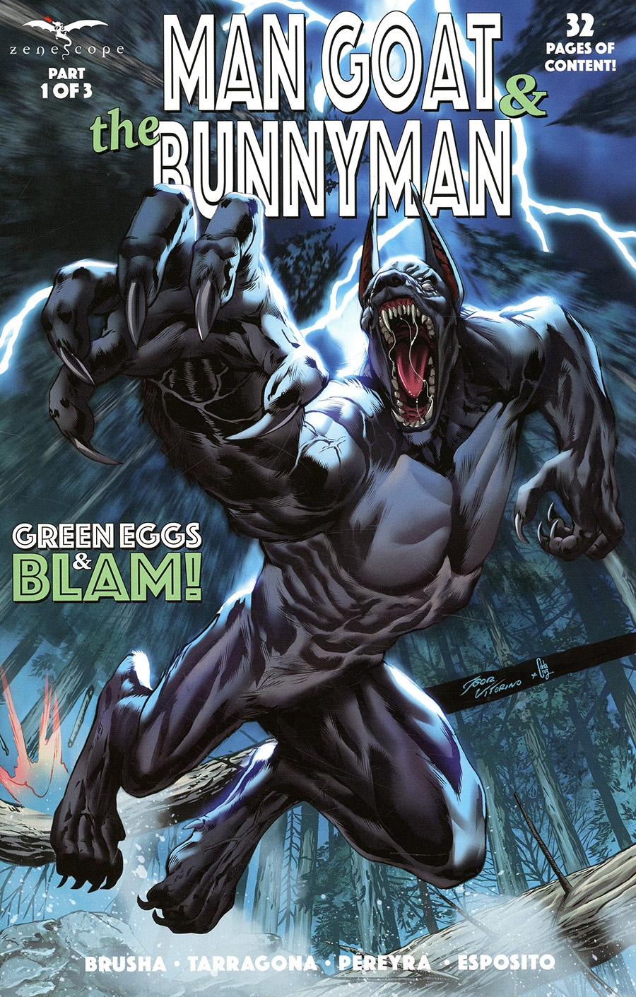 Man Goat And The Bunny Man Green Eggs And BLAM #1 Cover B Variant Igor Vitorino Cover