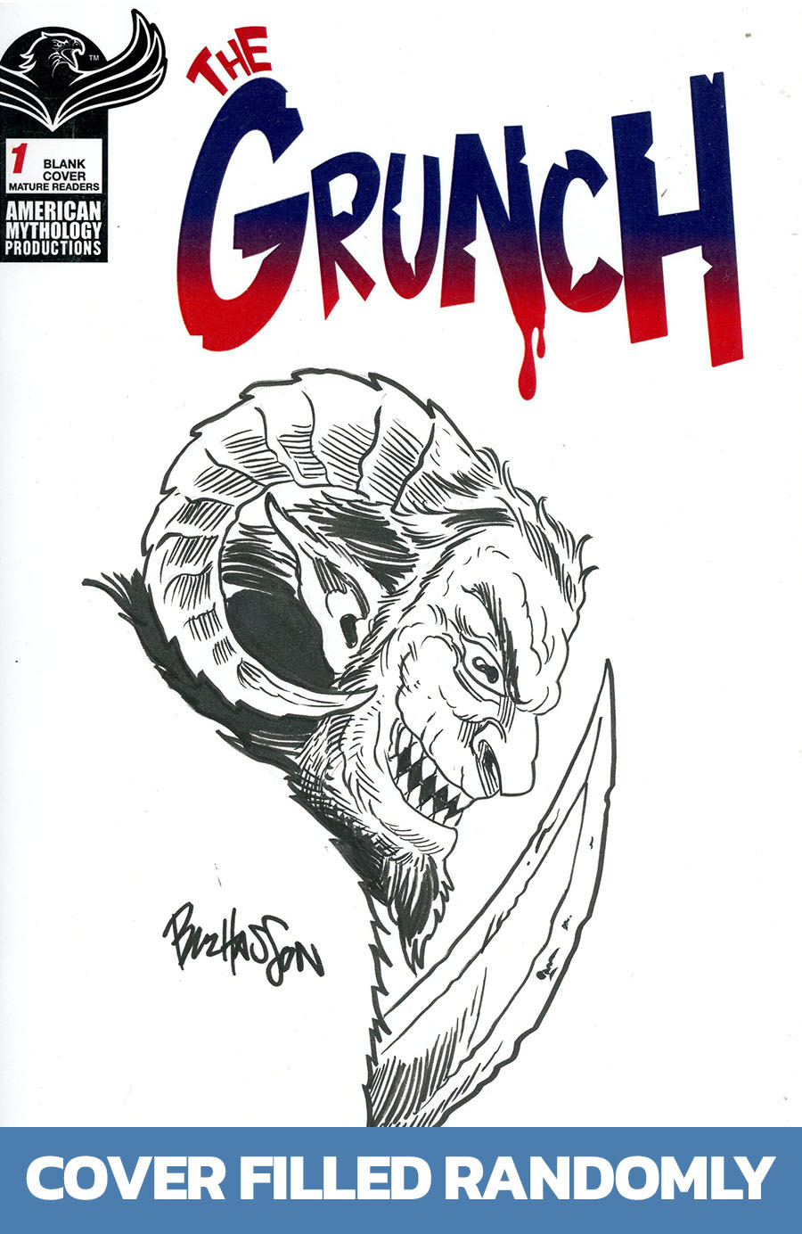 Grunch Welcome To The Brudderhood #1 Cover F Limited Edition Buz Hasson Hand-Drawn Sketch Variant Cover (Filled Randomly)