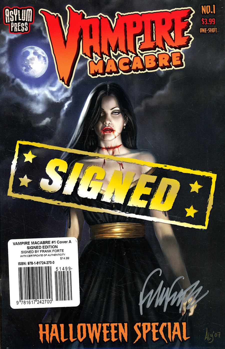 Vampire Macabre Halloween Special #1 (One Shot) Cover D Regular Aly Fell Cover Signed By Frank Forte