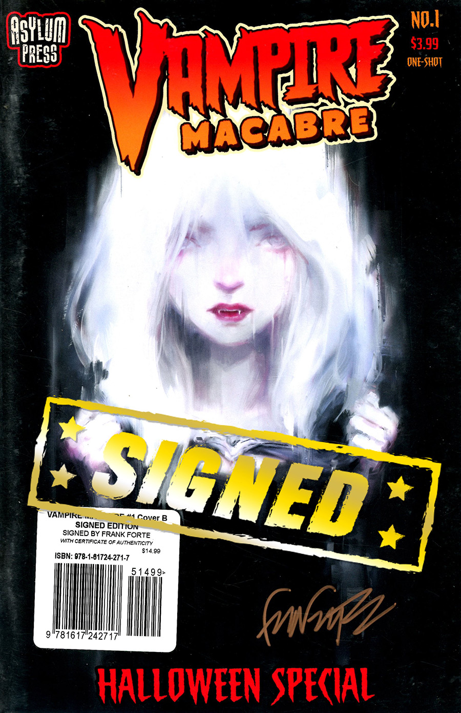 Vampire Macabre Halloween Special #1 (One Shot) Cover E Variant Alex Chow Cover Signed By Frank Forte