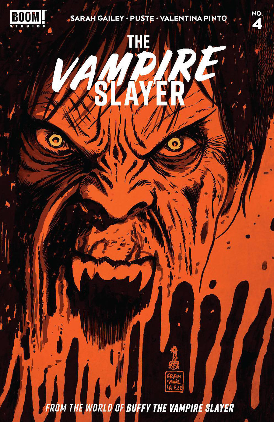 Vampire Slayer #4 Cover B Variant Francesco Francavilla Blood Red Cover