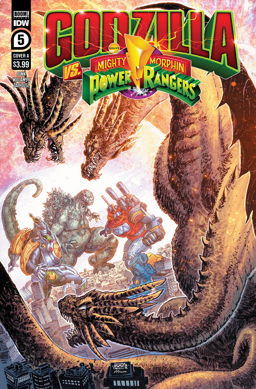 Godzilla vs Mighty Morphin Power Rangers #5 Cover A Regular Freddie E Williams II Cover