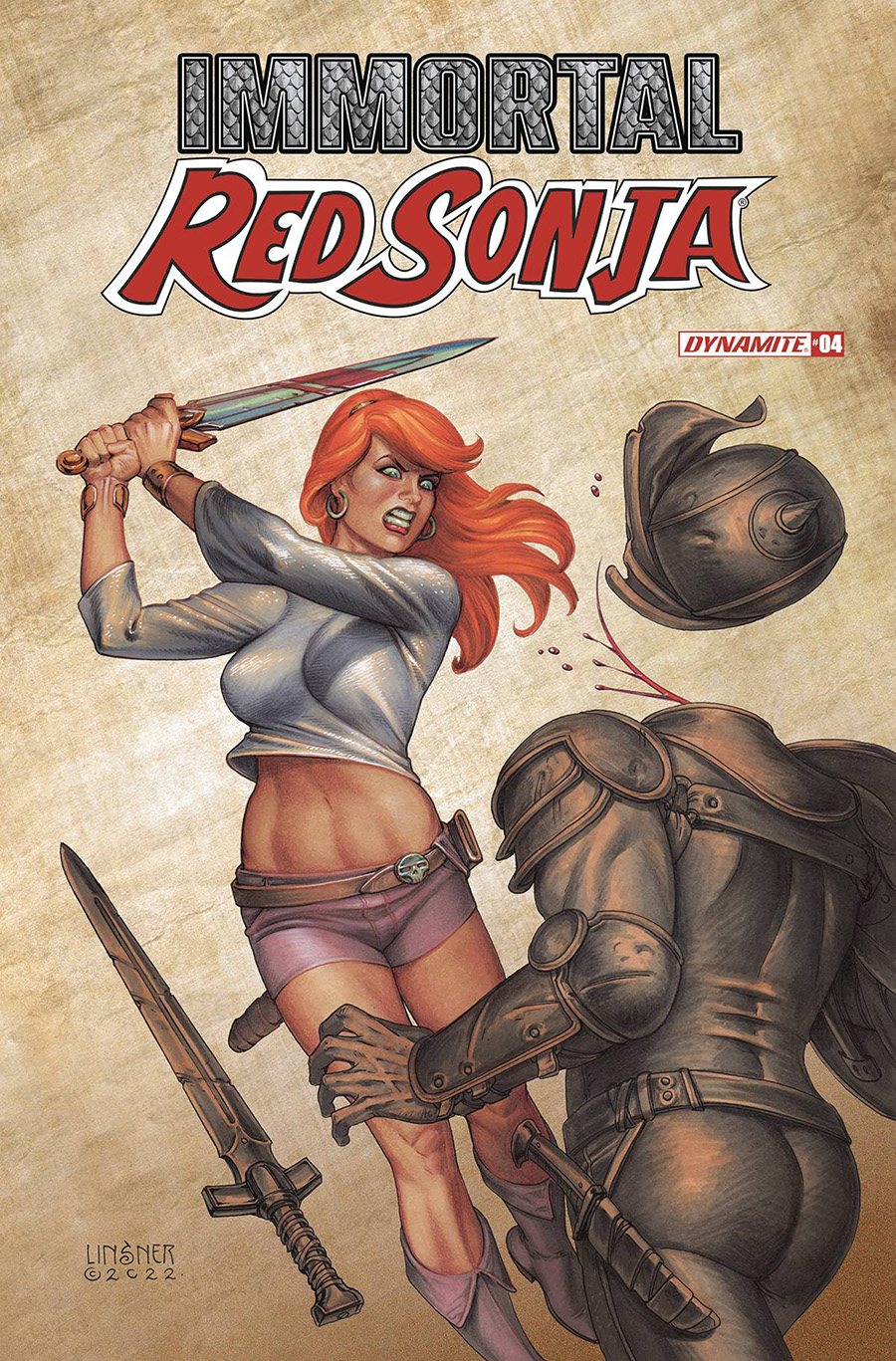 Immortal Red Sonja #4 Cover C Variant Joseph Michael Linsner Cover