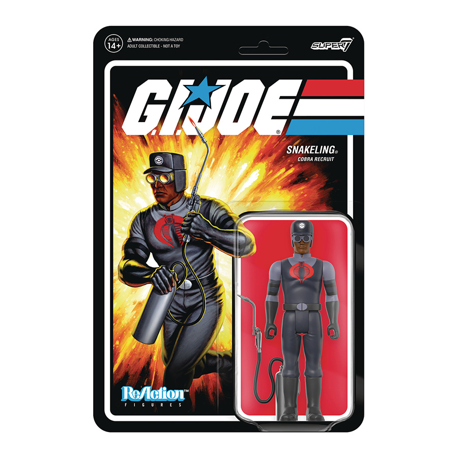 GI Joe ReAction Figure Wave 3 - Cobra Snakeling Goggles Torch Brown