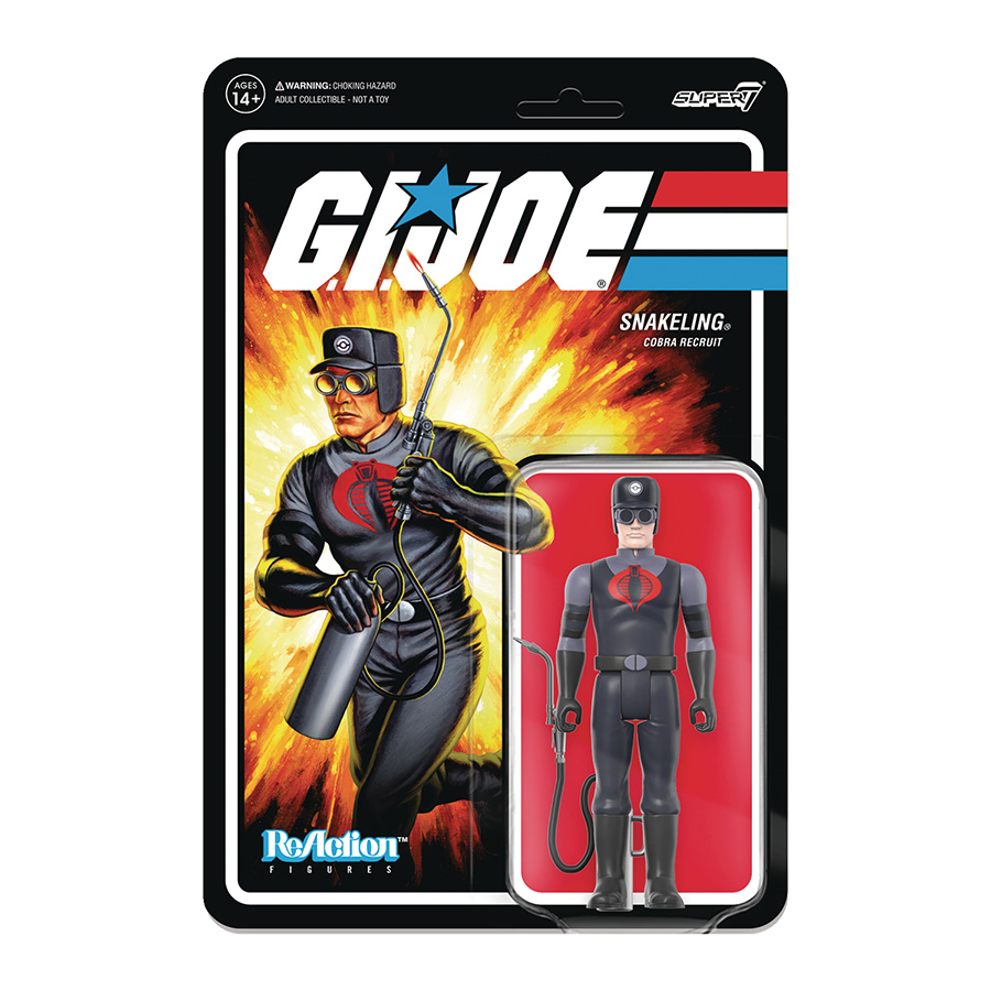 GI Joe ReAction Figure Wave 3 - Cobra Snakeling Goggles Torch Pink