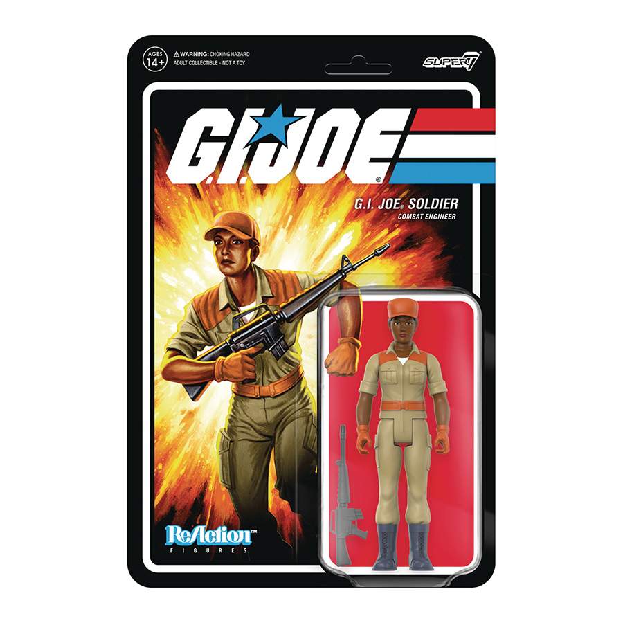 GI Joe ReAction Figure Wave 3 - Female Soldier Short M16 Brown