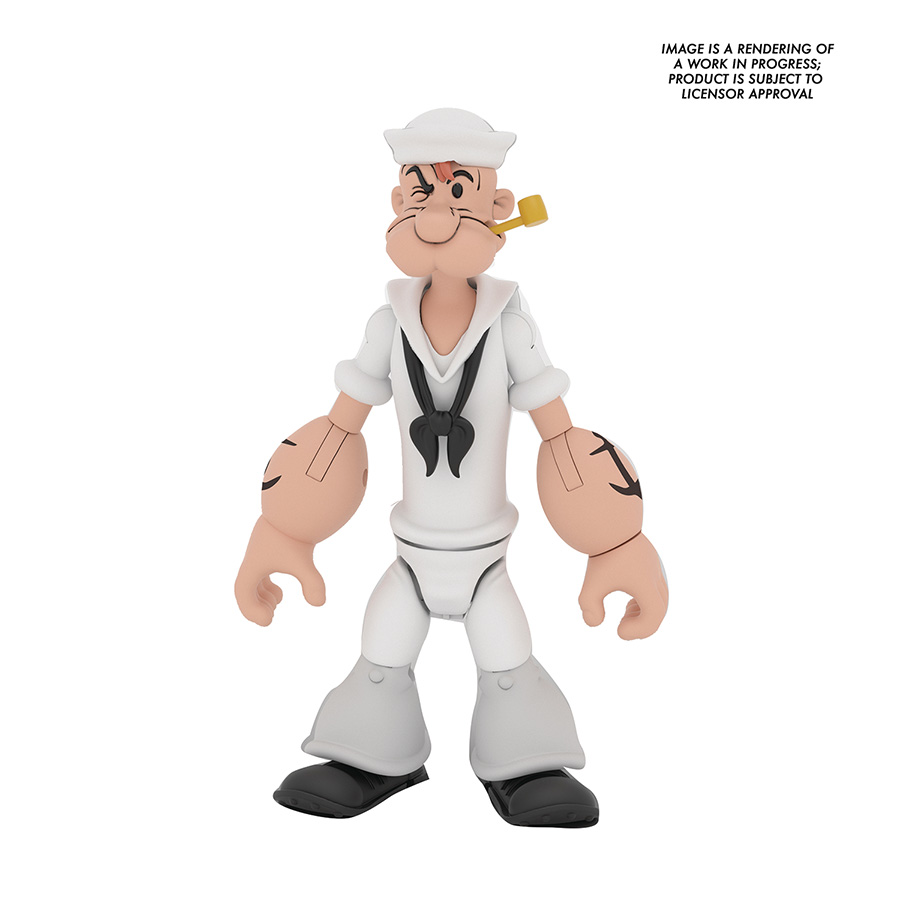 Popeye Classics Wave 2 Popeye White Sailor Suit 1/12 Scale Action Figure