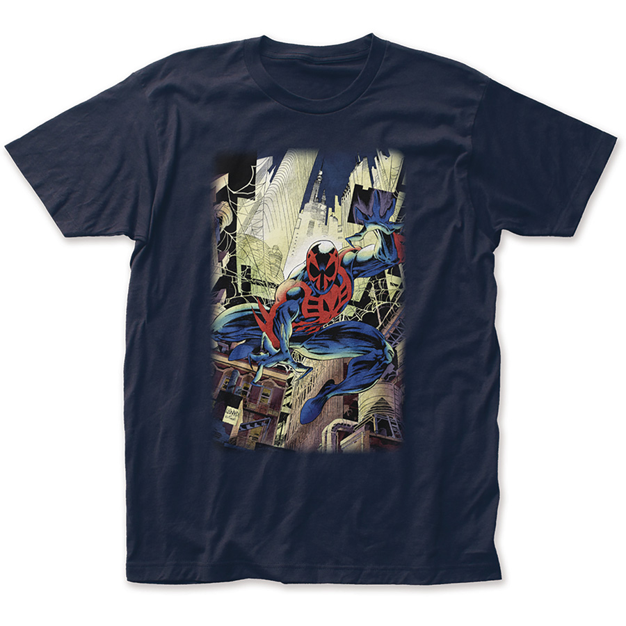 Spider-Man 2099 City Previews Exclusive Navy Blue T-Shirt Large