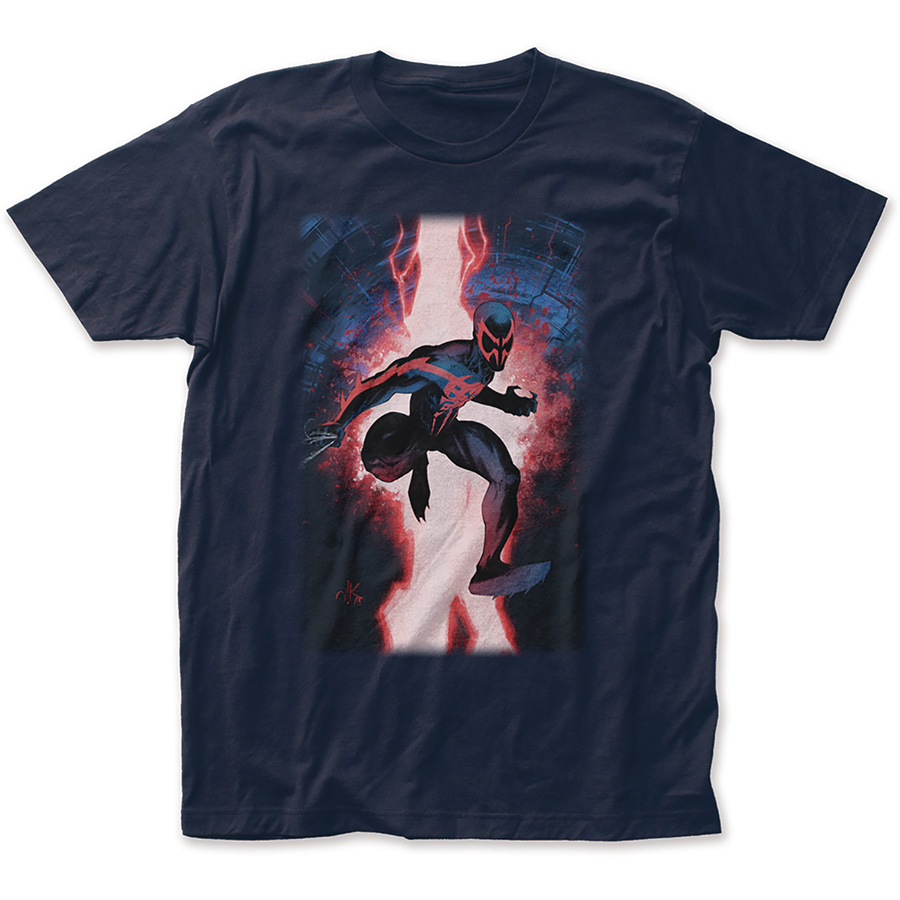 Spider-Man 2099 Tunnel Previews Exclusive Dark Blue T-Shirt Large