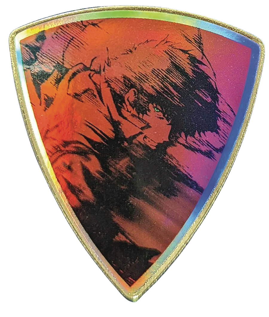 Cowboy Bebop Rainbow Holo Foil Crest Pin - Spike Spiegel