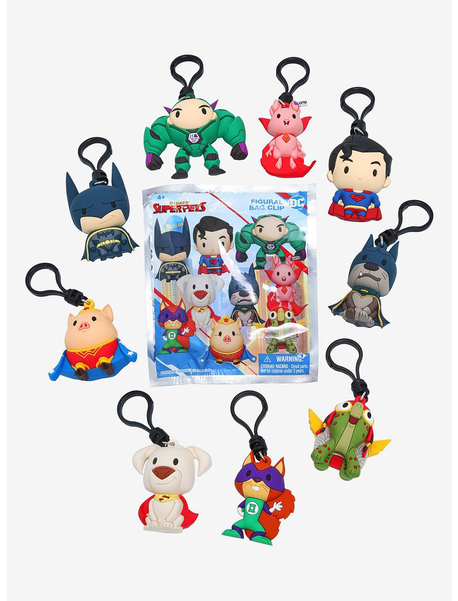 DC League Of Super Pets 3D Foam Bag Clip Blind Mystery Box