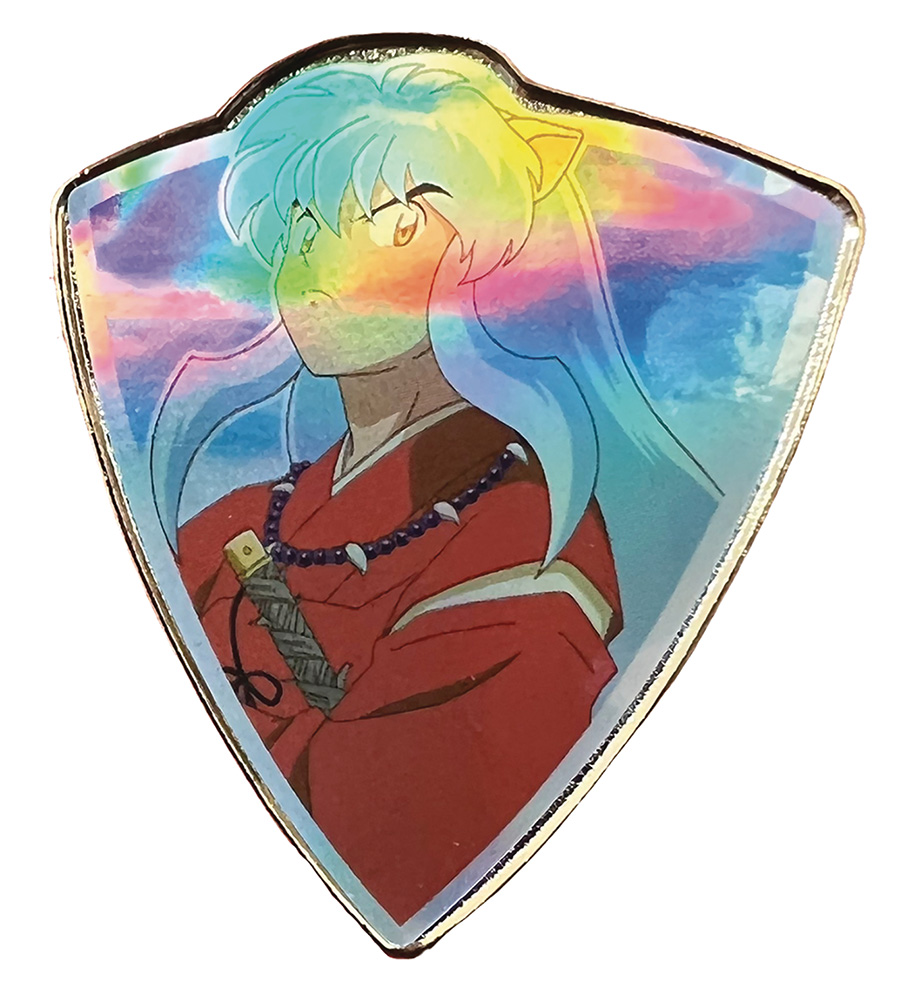 Inu Yasha Rainbow Holo Foil Crest Pin - Inu Yasha