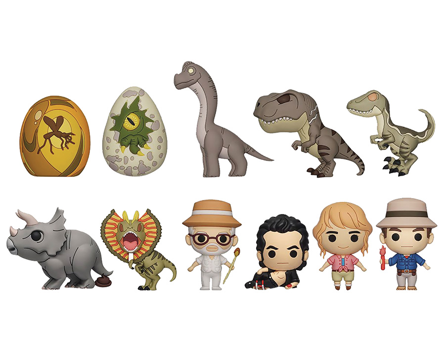 Jurassic Park Retro 3D Foam Bag Clip Blind Mystery Box 24-Piece Display