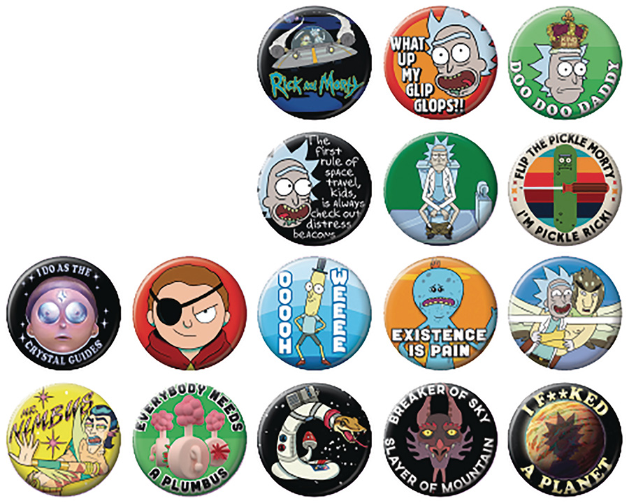 Rick And Morty Button Series 2 144-Piece Assortment Case
