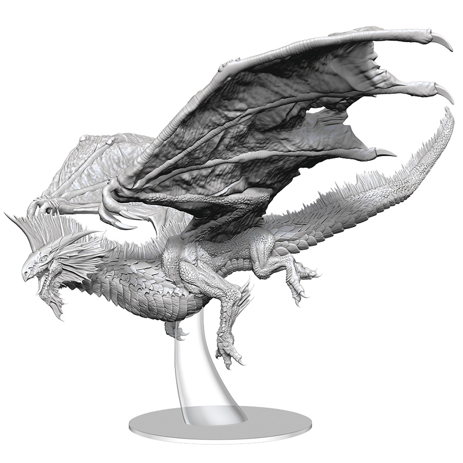 Dungeons & Dragons Nolzurs Marvelous Unpainted Miniature - Adult Silver Dragon