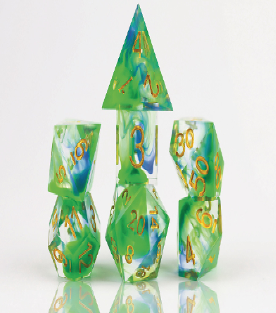Sirius Sharp Cyprus RPG Dice Set