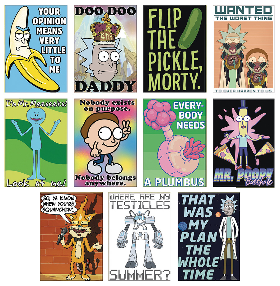 Rick And Morty Magnet 36-Piece Assortment Case