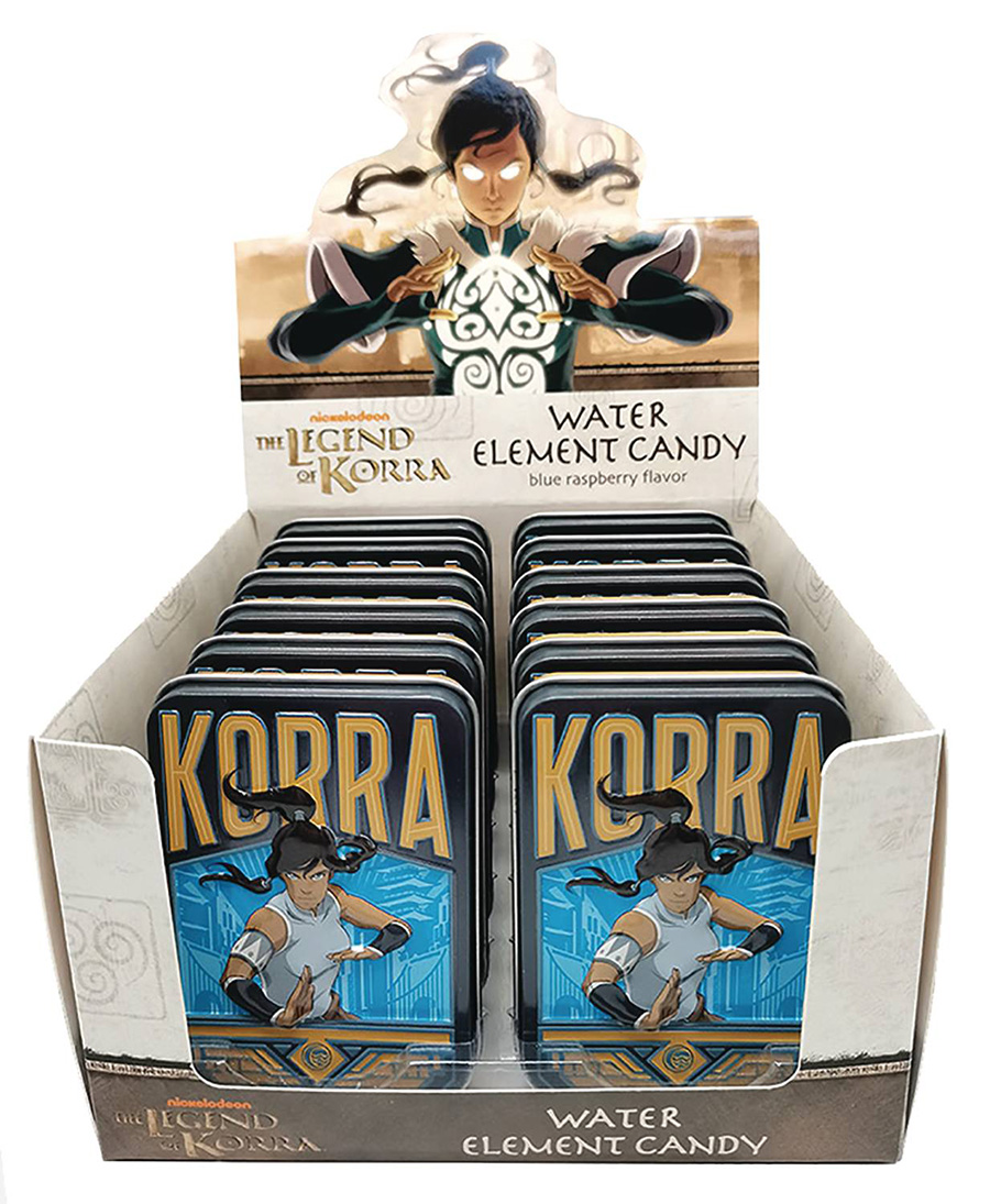 Legend Of Korra Water Element Candy Tin 12-Count Display