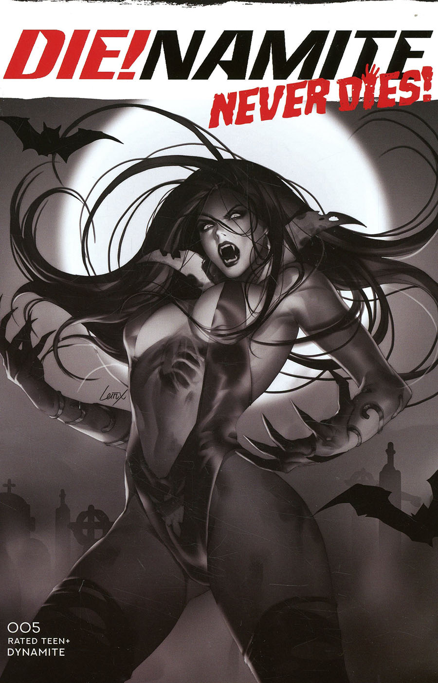 DieNamite Never Dies #5 Cover F Incentive Lesley Leirix Li Black & White Cover