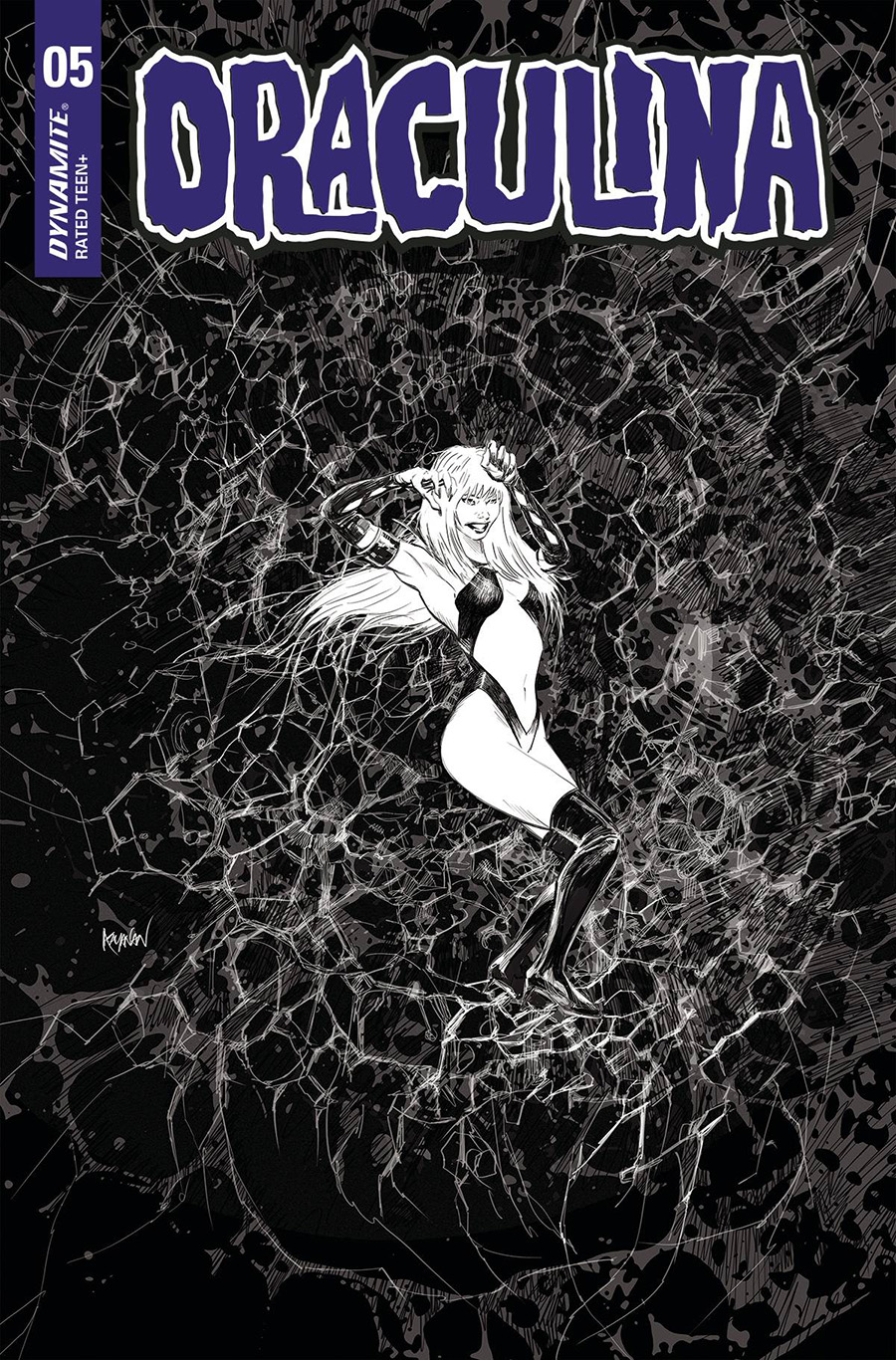 Draculina #5 Cover F Incentive Rafael Kayanan Black & White Cover