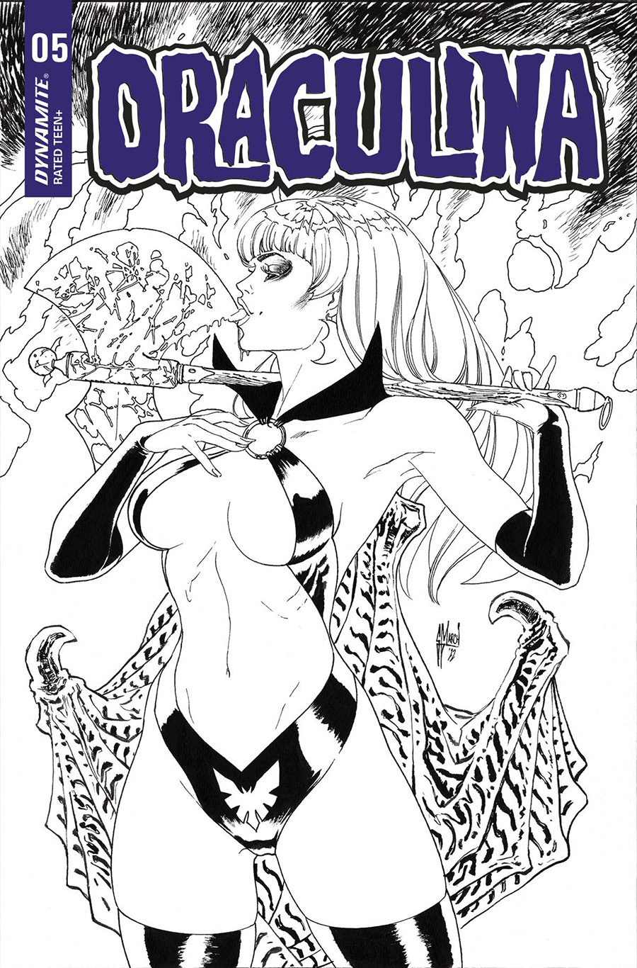 Draculina #5 Cover G Incentive Guillem March Black & White Cover