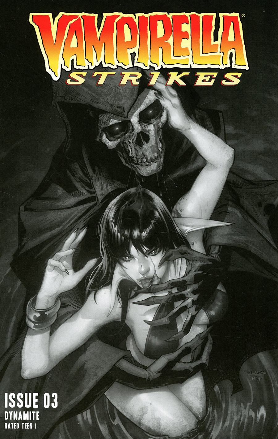 Vampirella Strikes Vol 3 #3 Cover H Incentive Stephen Segovia Black & White Cover