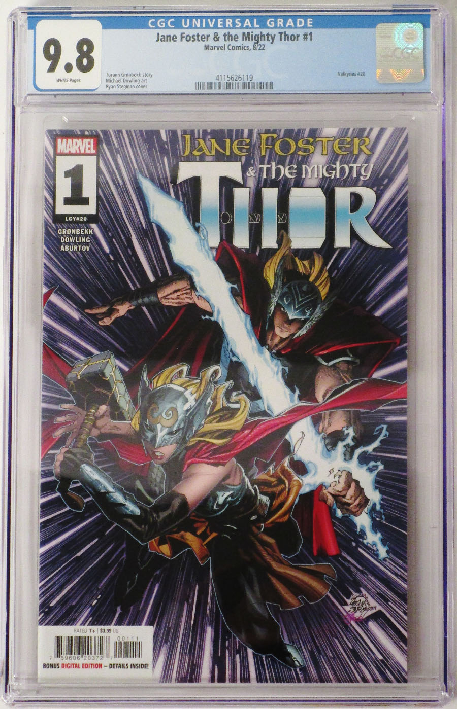 Jane Foster And The Mighty Thor #1 Cover G DF CGC Graded 9.8