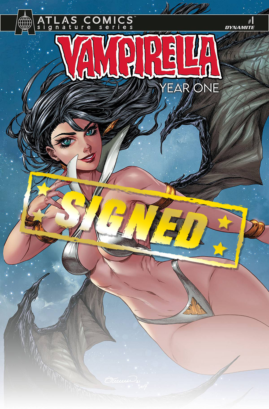 Vampirella Year One #1 Cover O Atlas Comics Signature Series Signed By Christopher Priest