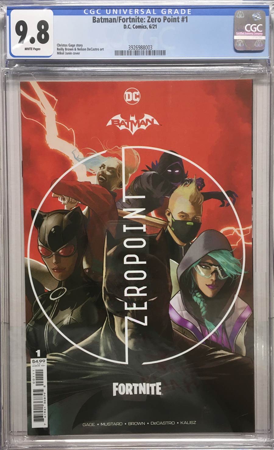 Batman Fortnite Zero Point #1 Cover F Regular Mikel Janin Cover CGC 9.8