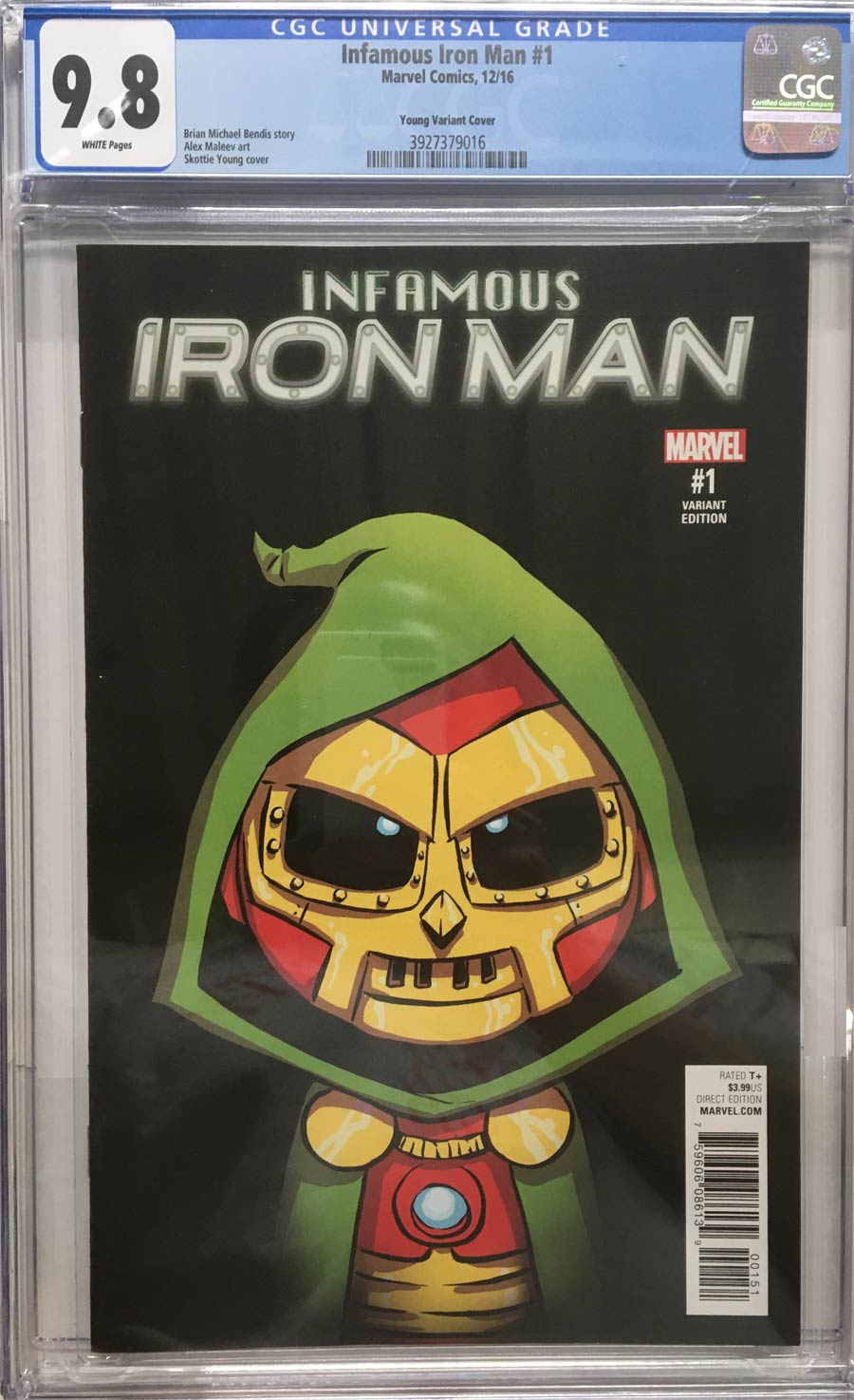 Infamous Iron Man #1 Cover L Variant Skottie Young Baby Cover (Marvel Now Tie-In) CGC 9.8