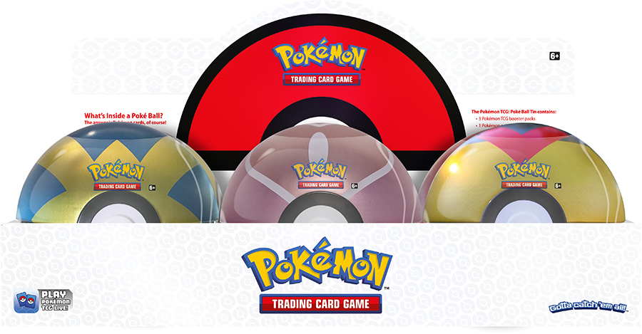 Pokemon Pokeball Tin Q2 2022 Display