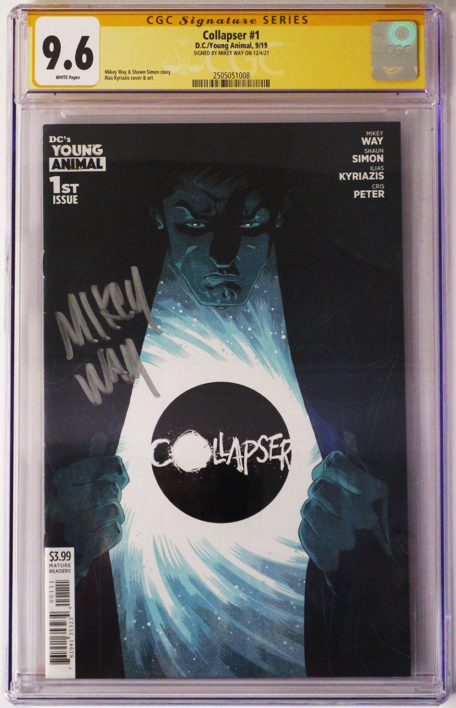 Collapser #1 Cover F Regular Ilias Kyriazis Cover Signed By Mikey Way CGC 9.6