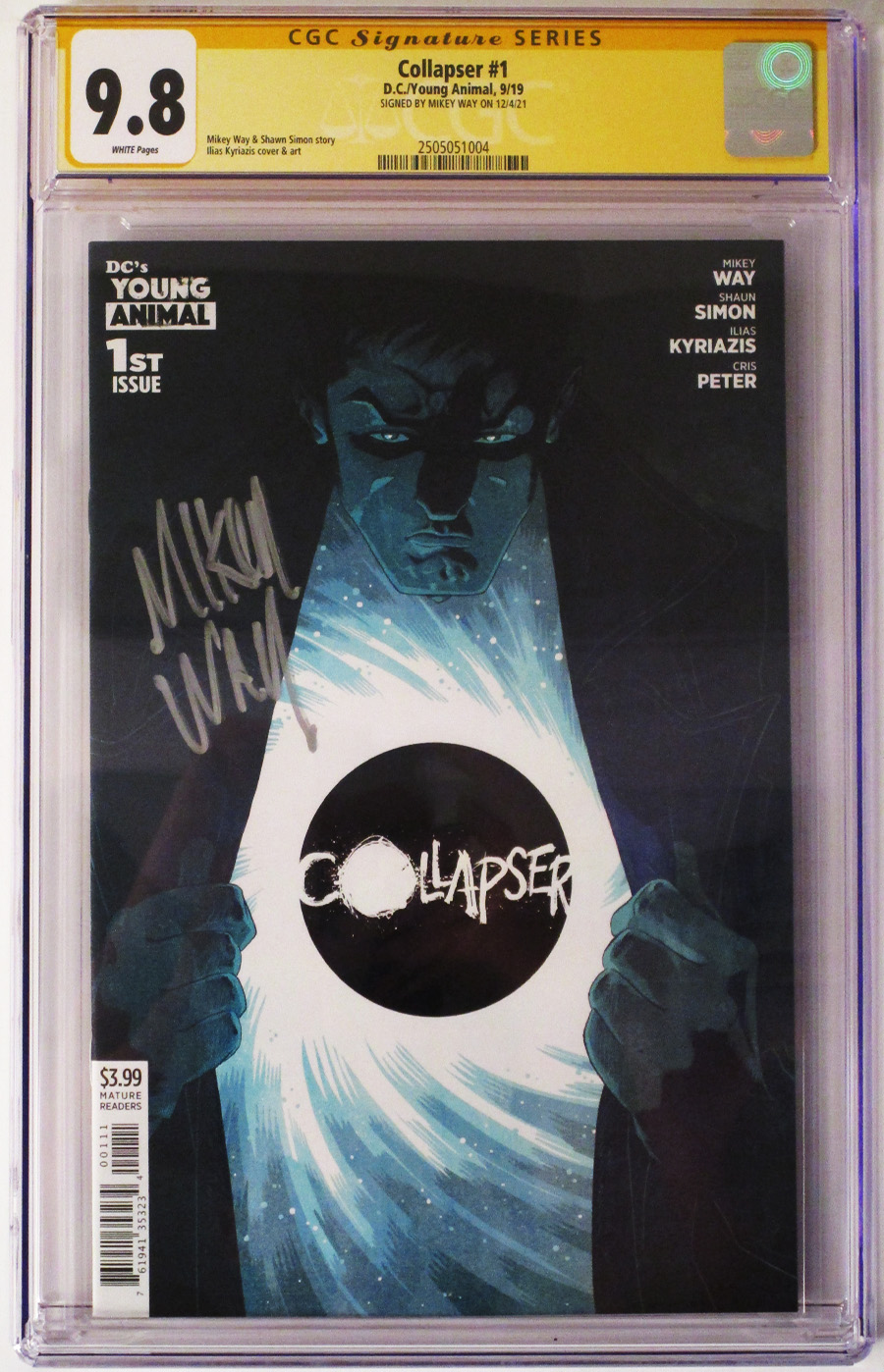 Collapser #1 Cover G Regular Ilias Kyriazis Cover Signed By Mikey Way CGC 9.8