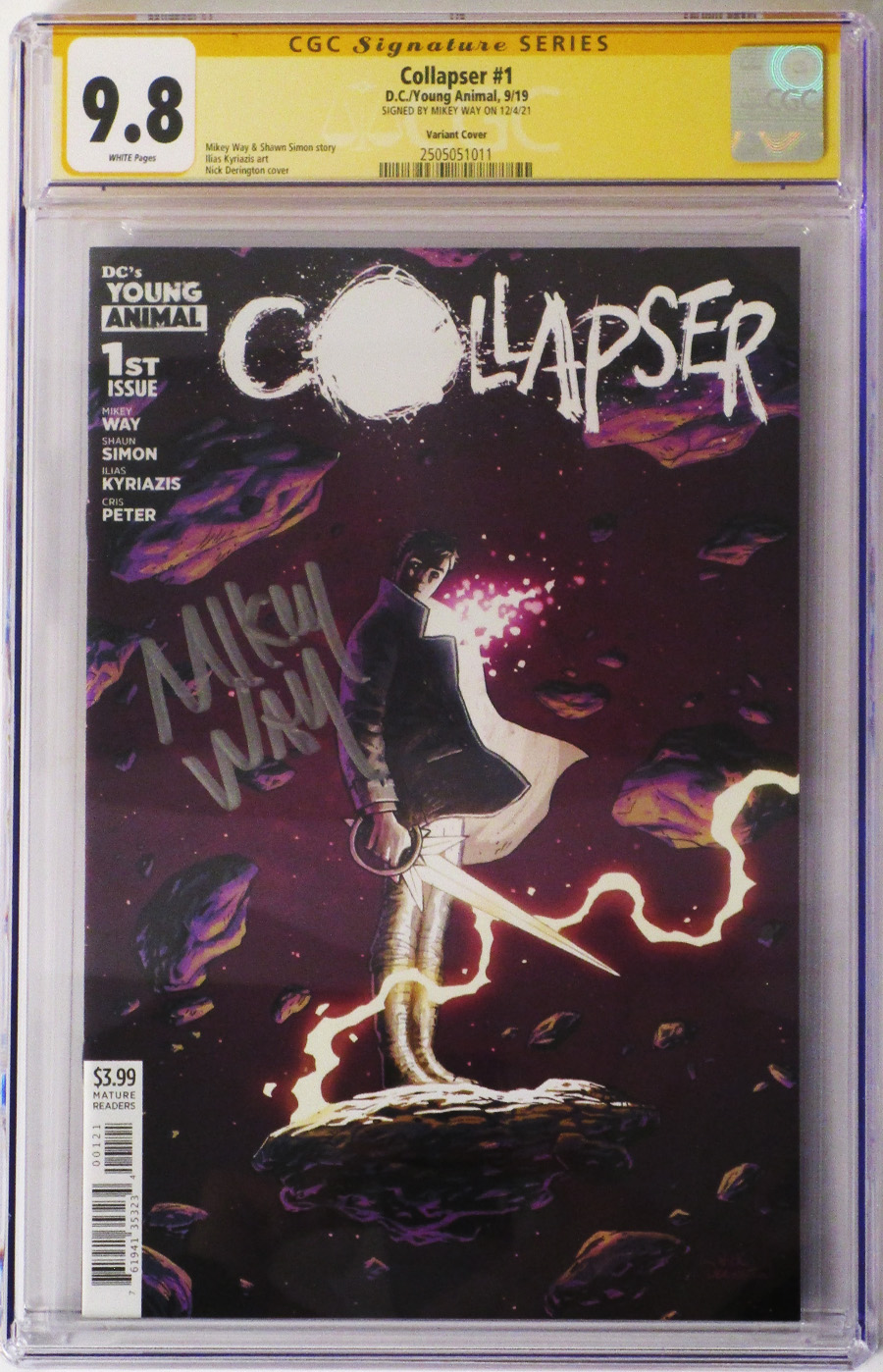 Collapser #1 Cover I Variant Nick Derington Cover Signed By Mikey Way CGC 9.8