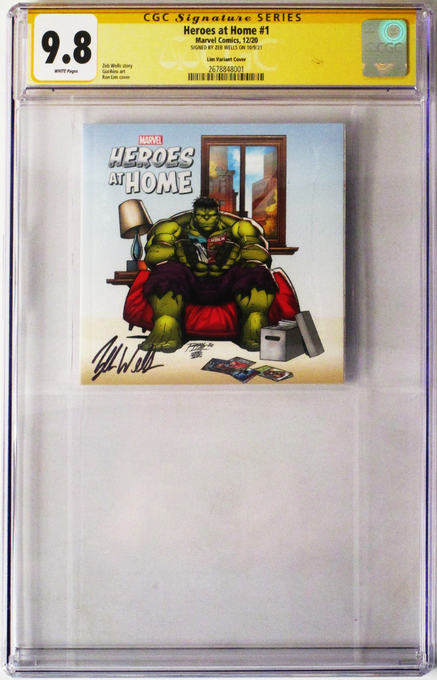 Heroes At Home One Shot Cover D Variant Ron Lim Cover Signed By Zeb Wells CGC 9.8