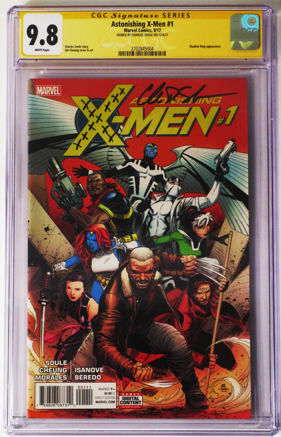 Astonishing X-Men Vol 4 #1 Cover M Regular Jim Cheung Cover Signed By Charles Soule CGC 9.8