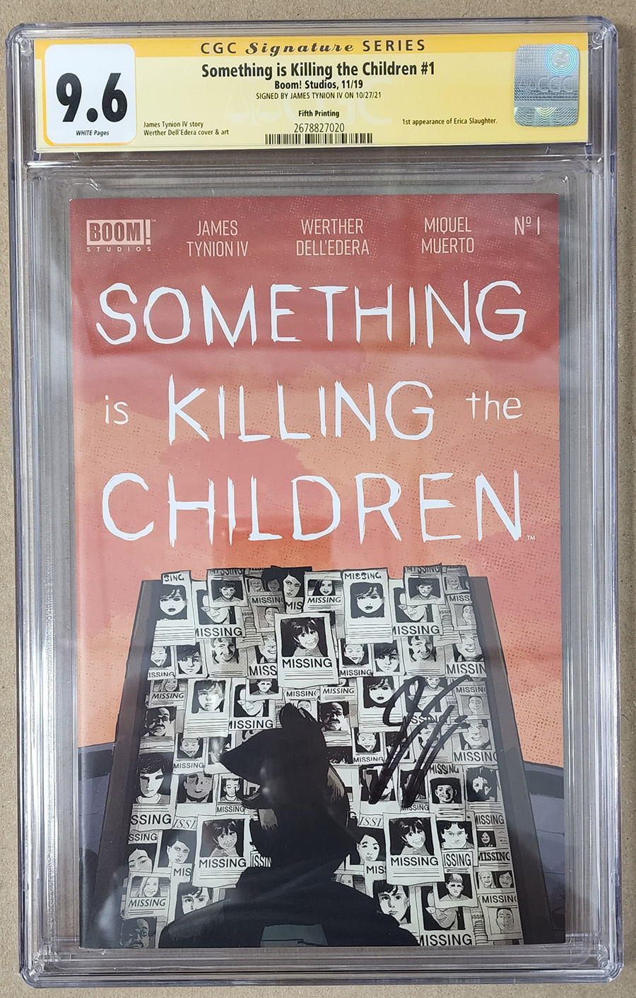 Something Is Killing The Children #1 Cover M 5th Ptg Variant Werther DellEdera Cover Signed By James Tynion IV CGC 9.6