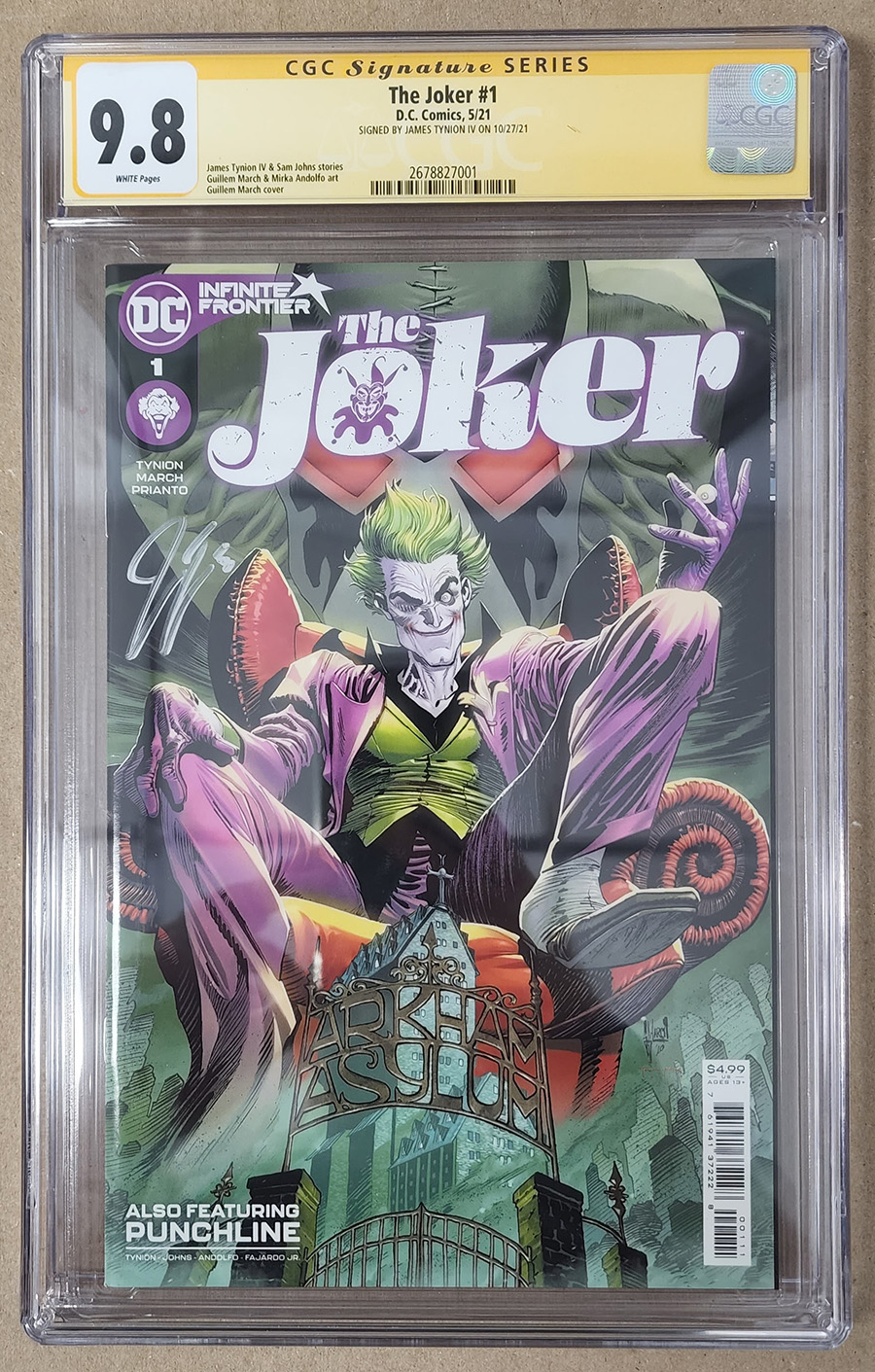 Joker Vol 2 #1 Cover N Regular Guillem March Cover Signed By James Tynion IV CGC 9.8