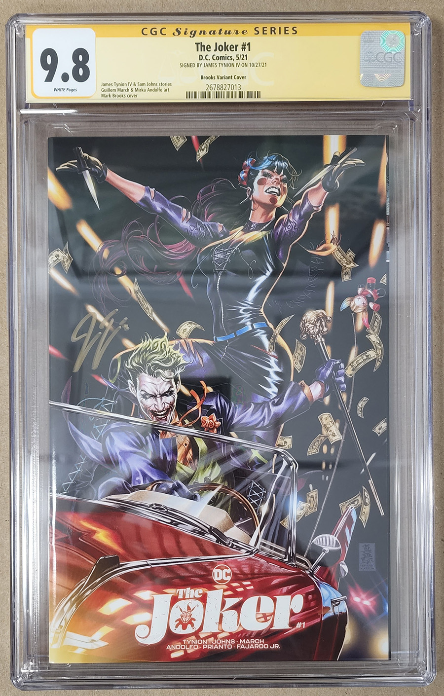 Joker Vol 2 #1 Cover O Variant Mark Brooks Team Cover Signed By James Tynion IV CGC 9.8