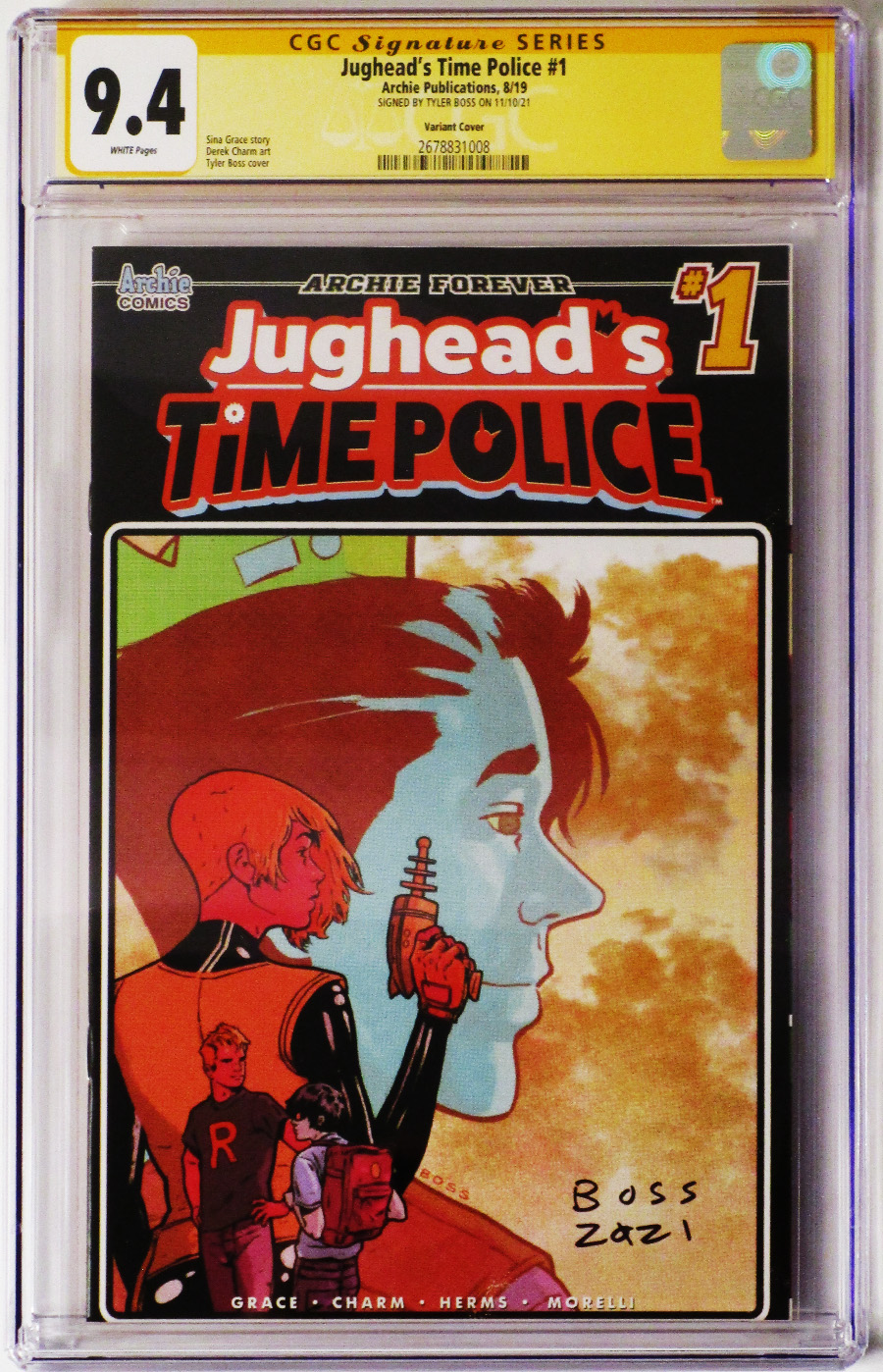 Jugheads Time Police Vol 2 #1 Cover G Variant Tyler Boss Cover Signed By Tyler Boss CGC 9.4