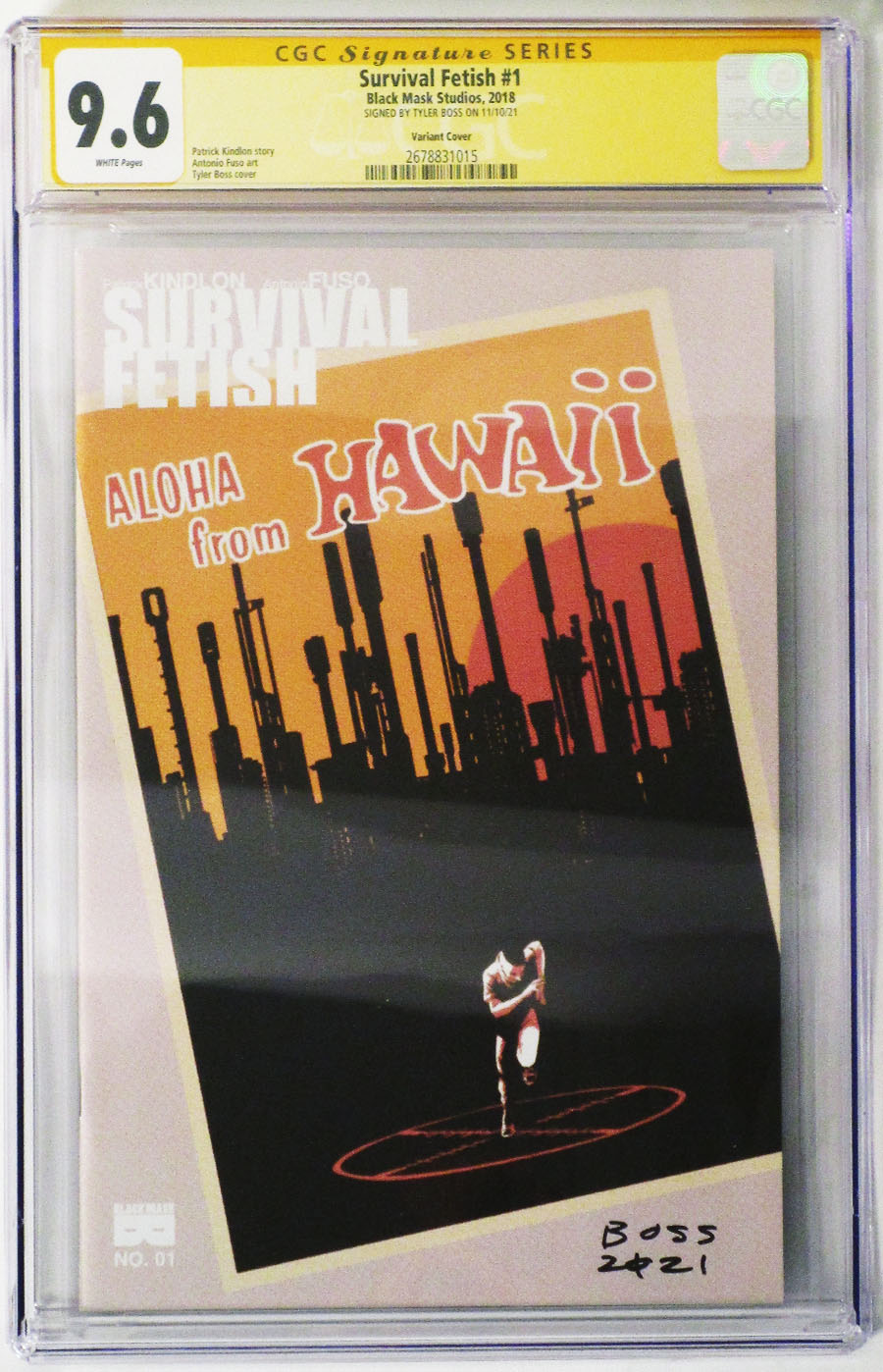 Survival Fetish #1 Cover C Variant Tyler Boss Cover Signed By Tyler Boss CGC 9.6