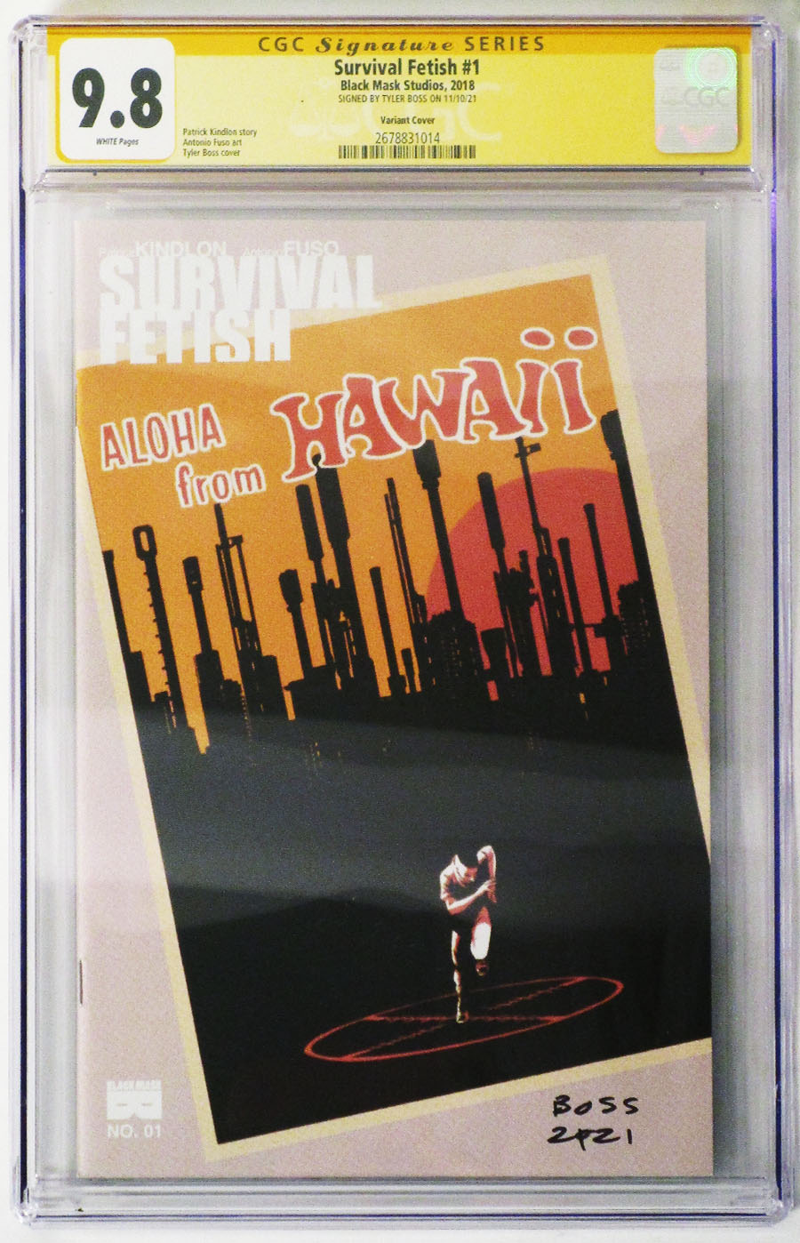 Survival Fetish #1 Cover D Variant Tyler Boss Cover Signed By Tyler Boss CGC 9.8
