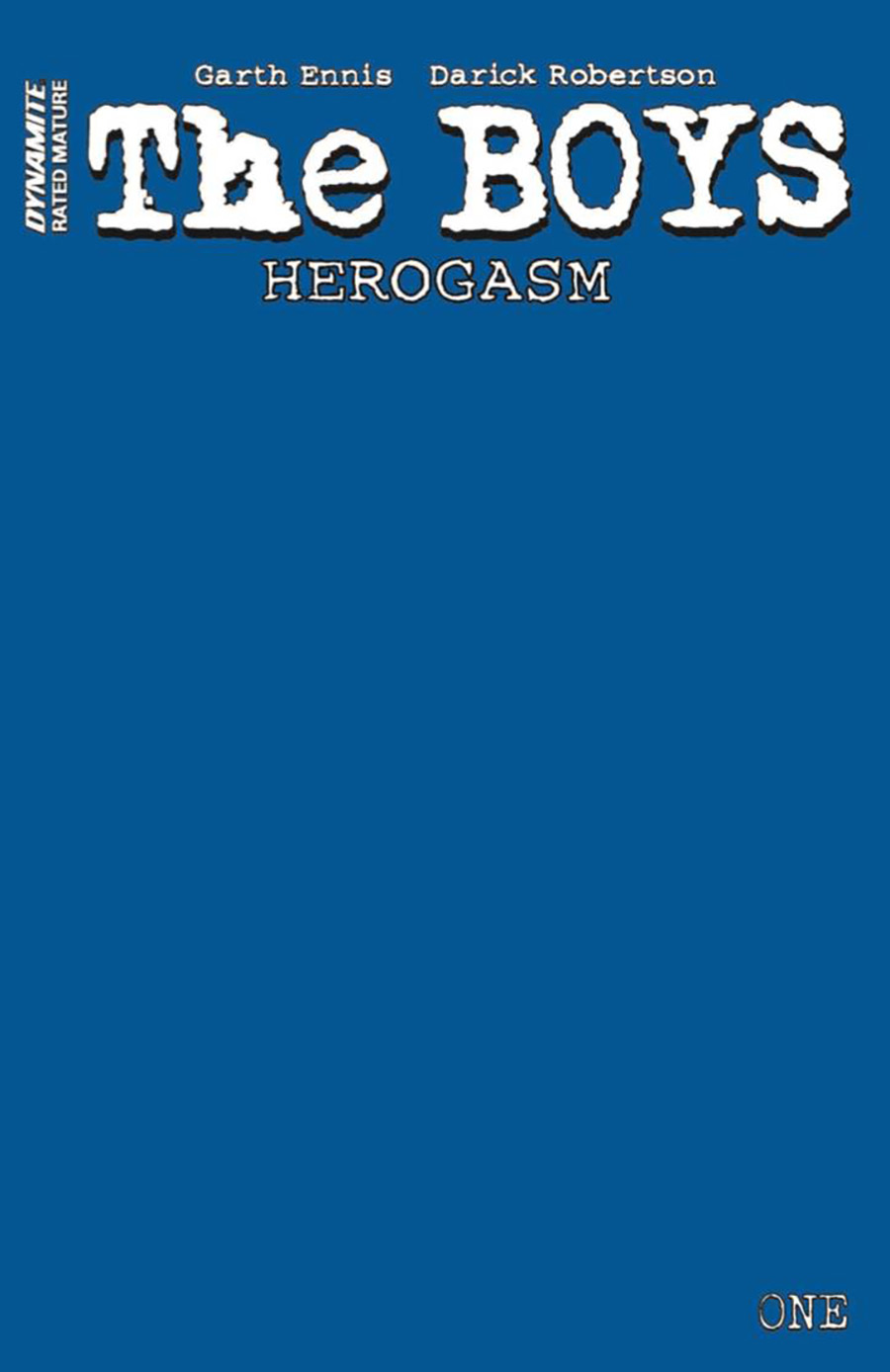Boys Herogasm #1 Cover J Variant Blue Blank Authentix Cover