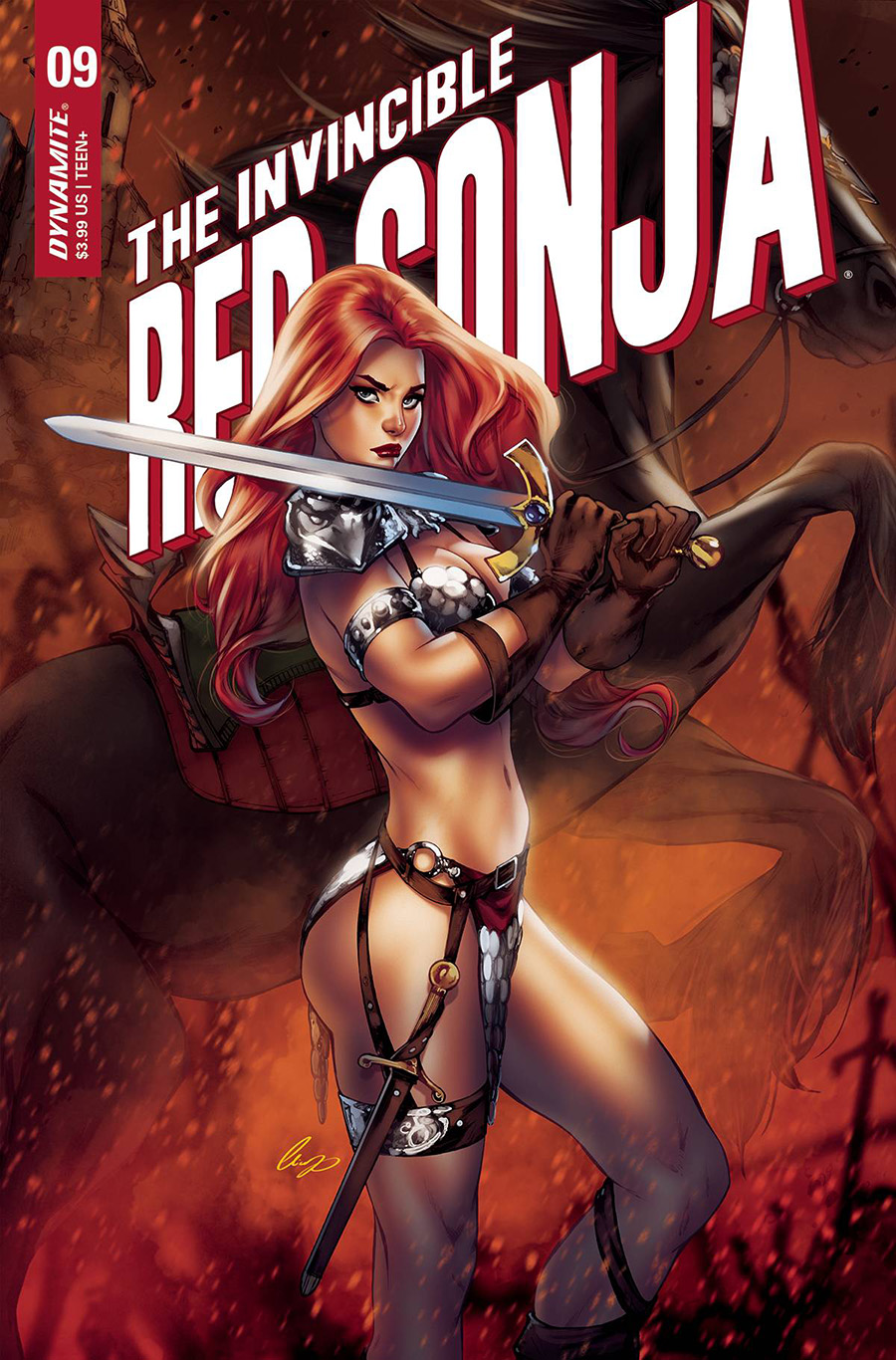 Invincible Red Sonja #9 Cover O Variant Elias Chatzoudis Cover