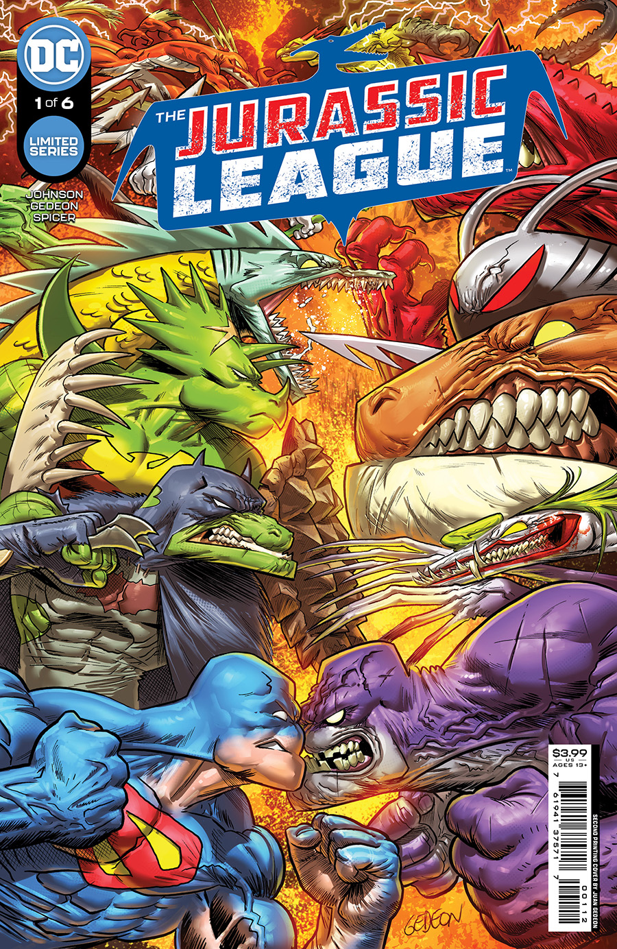 Jurassic League #1 Cover D 2nd Ptg Juan Gedeon Variant Cover