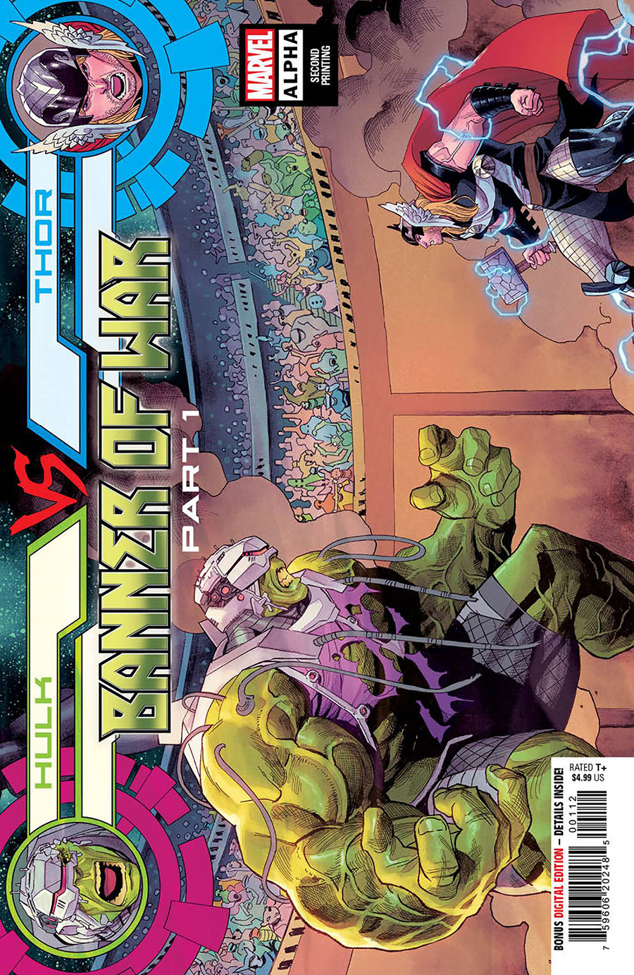 Hulk vs Thor Banner Of War Alpha #1 (One Shot) Cover H 2nd Ptg Martin Coccolo Variant Cover (Banner Of War Part 1)