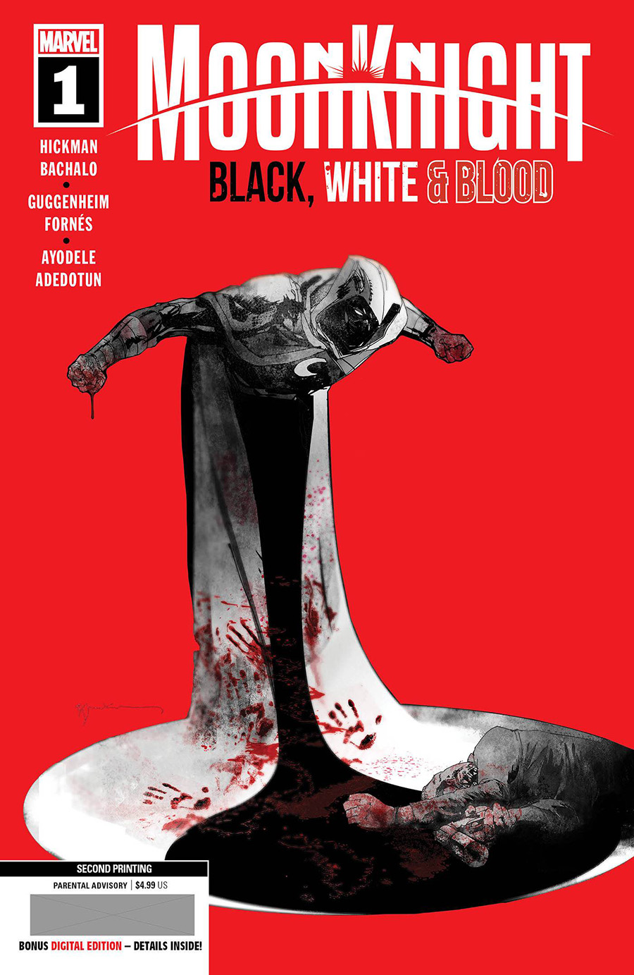 Moon Knight Black White & Blood #1 Cover E 2nd Ptg Bill Sienkiewicz Variant Cover