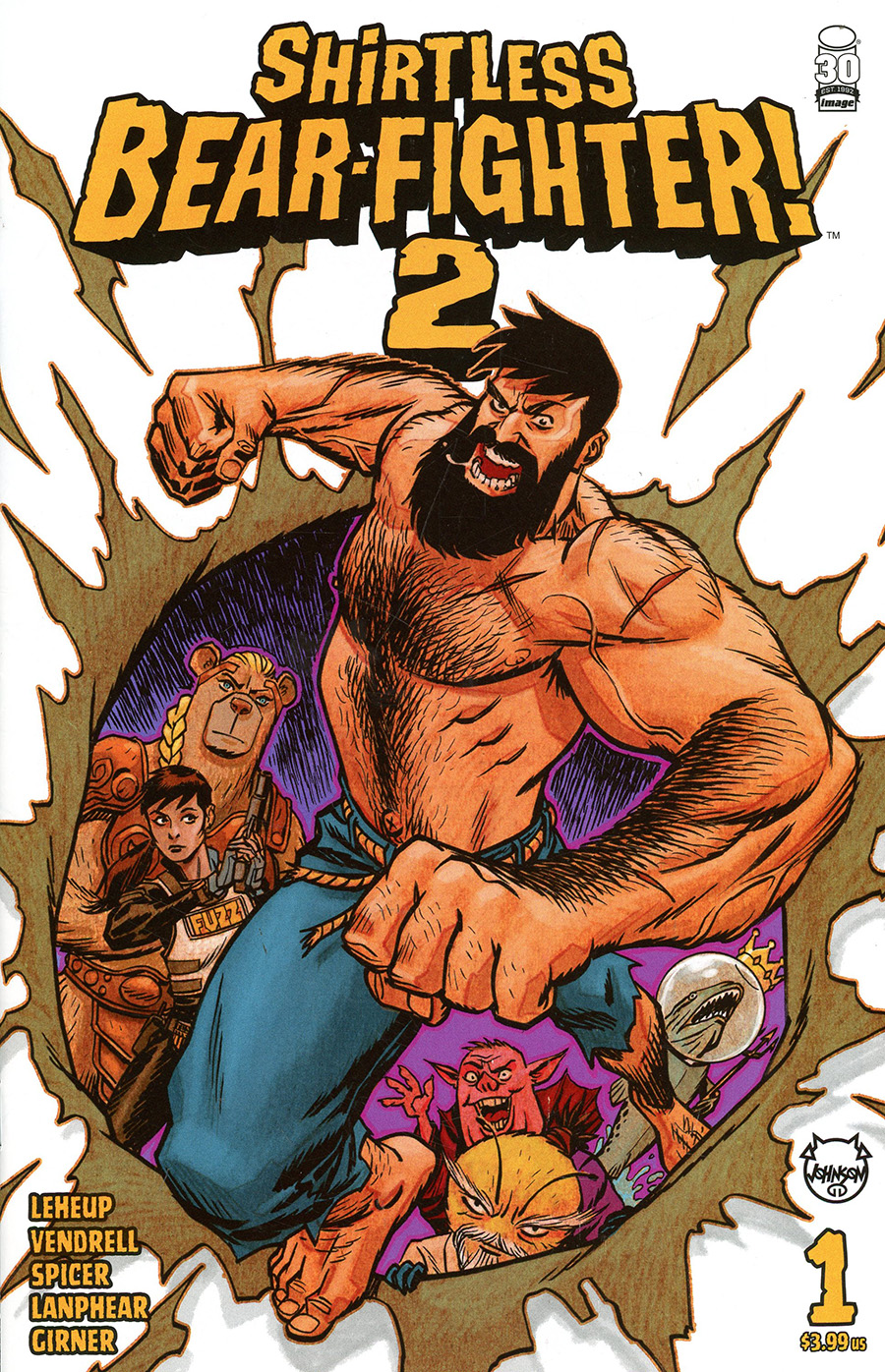 Shirtless Bear-Fighter 2 #1 Cover A Regular Dave Johnson Cover