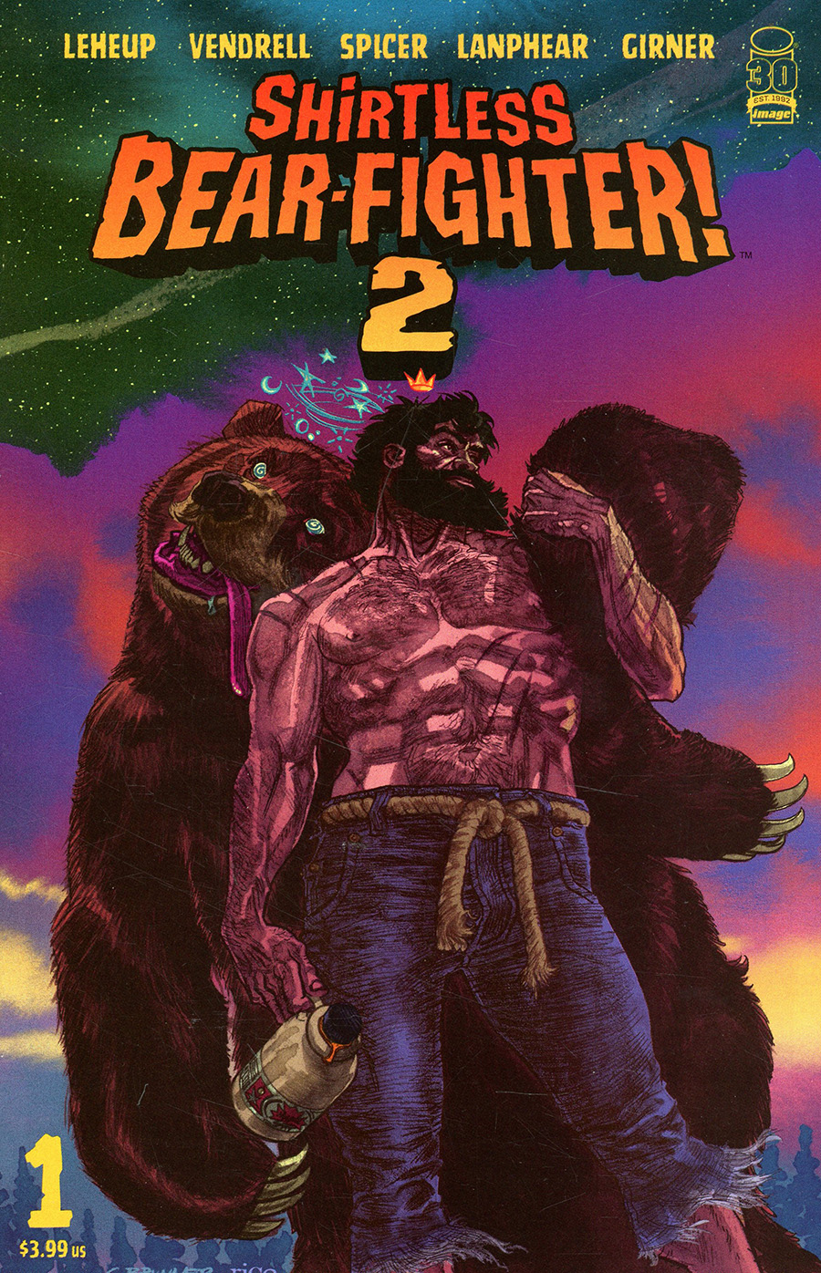 Shirtless Bear-Fighter 2 #1 Cover B Variant Chris Brunner Wraparound Cover